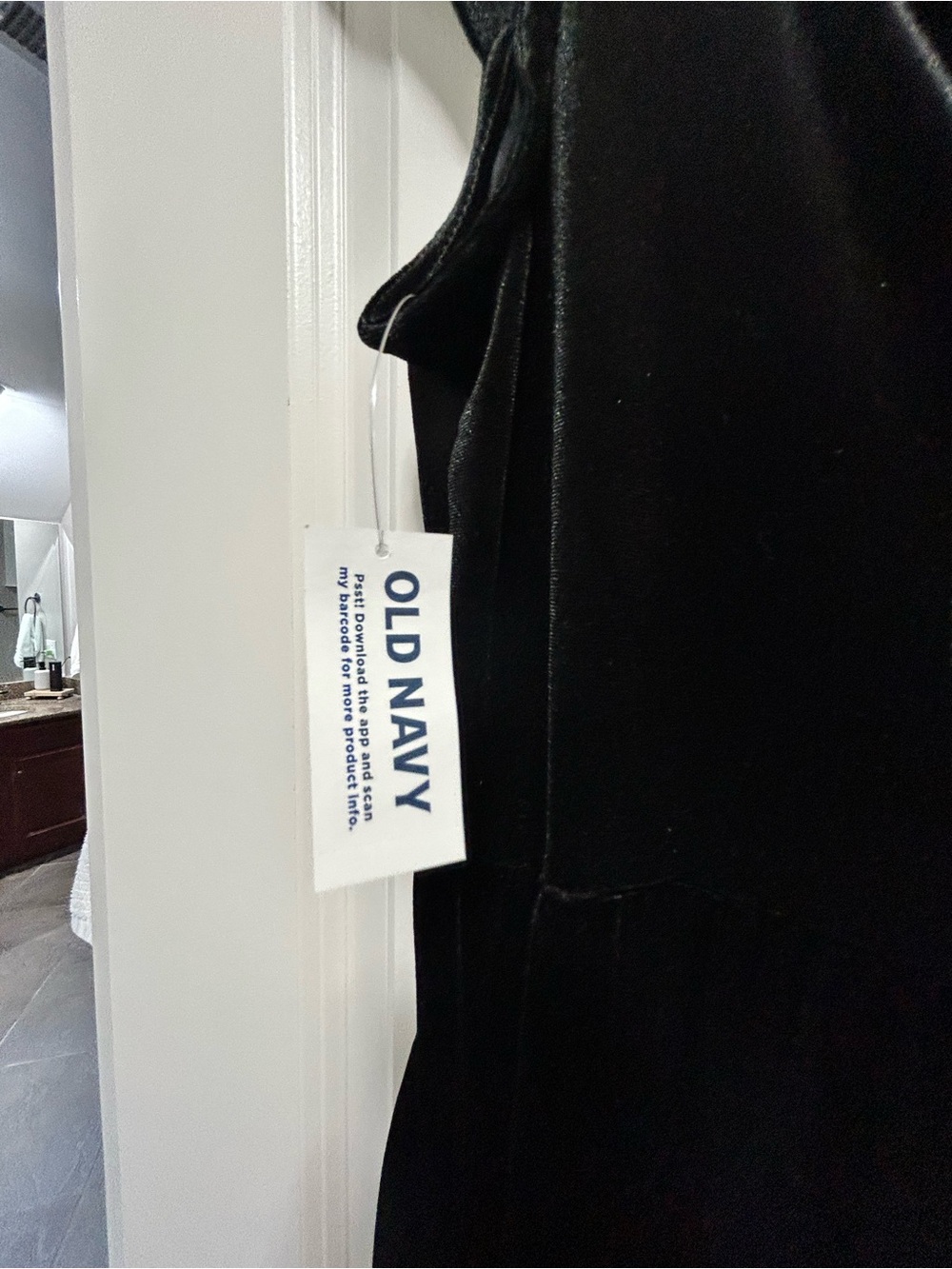 Old Navy Black Velvet Jumpsuit with Cutout Detail - Picture 6 of 6
